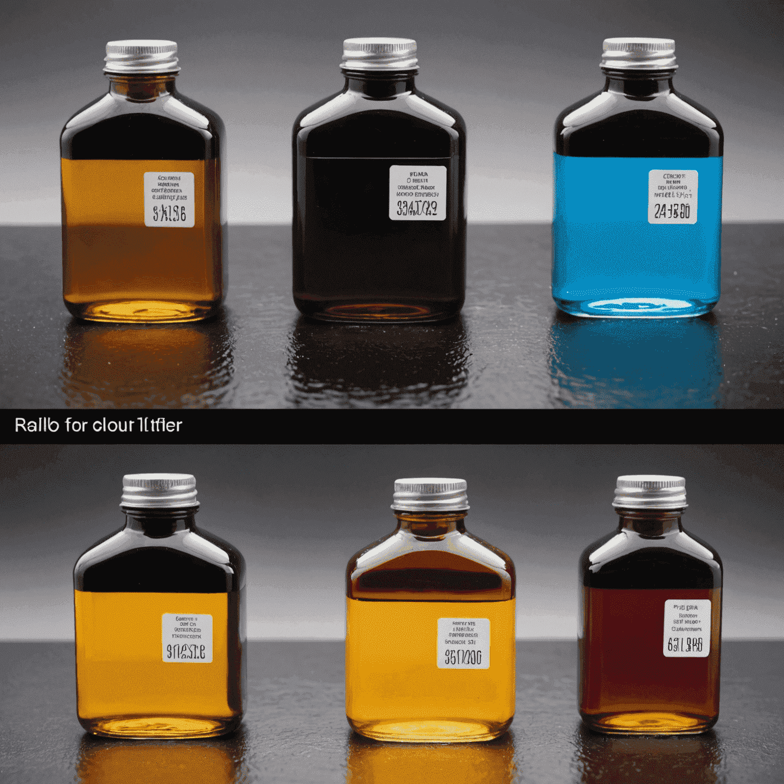 A comparison of clean and dirty motor oil samples, showcasing the difference in color and consistency